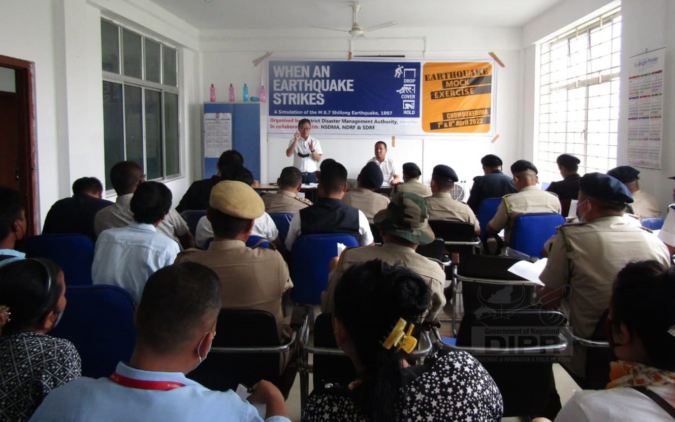 TABLETOP EXERCISE ON EARTHQUAKE HELD AT CHUMOUKEDIMA DIPR Nagaland